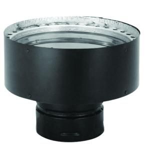 DuraVent DuraPlus 4 in. to 6 in. Black Pellet Vent Chimney Pipe Adapter 3174