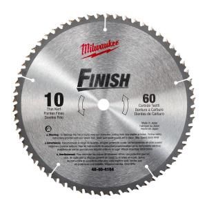 Milwaukee 10 in. x 60 Carbide Tooth Circular Saw Blade 48 40 4164