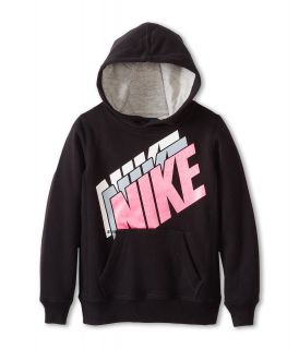 Nike Kids Fleece Pullover Hoodie Girls Sweatshirt (Black)