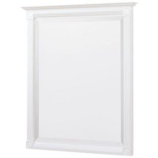American Classics 31 in. x 26 in. Framed Decorative Beveled Mirror in White MHW24