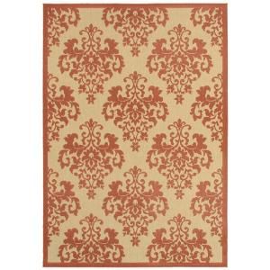 Shaw Living Lilly Coral 8 ft. x 10 ft. Indoor/Outdoor Area Rug 3K34403600