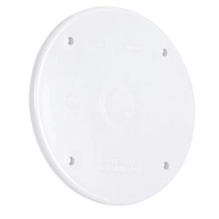 Bell 1 Gang Round Blank Plastic Cover   White PBC300WH