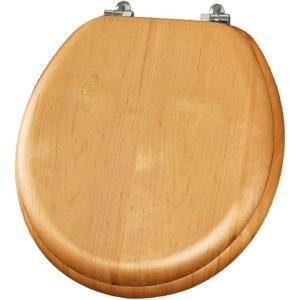 BEMIS Natural Reflections Round Closed Front Toilet Seat in Oak Veneer 59601CH 378