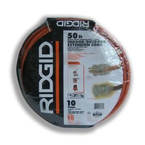 RIDGID 50 ft. 10/3 Extension Cord AW62627