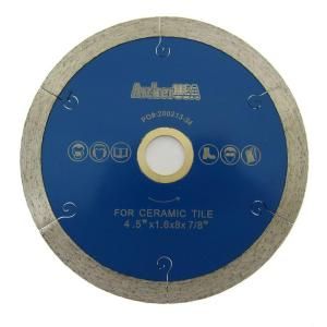Archer USA 4.5 in. Continuous Rim Diamond Blade with J Slot for Tile Cutting HSCJ045 A