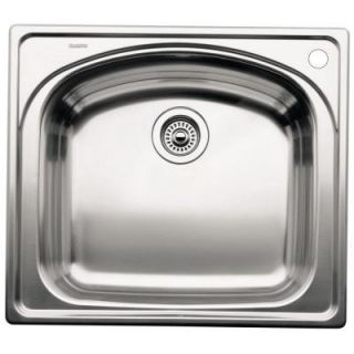 Blanco Wave Drop In Stainless Steel 25 in. x 22 in. x 8 in. 1 Hole Single Bowl Kitchen Sink 440250