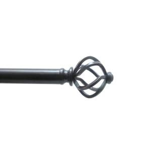 Home Decorators Collection 72 in.   144 in. Oil Rubbed Bronze 1 in. Birdcage Rod Set 29 2510 19