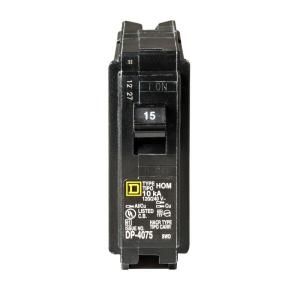 Square D by Schneider Electric Homeline 15 Amp Single Pole Circuit Breaker HOM115CP