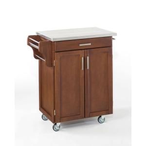 Home Styles Create a Cart in Cherry with Stainless Top 9001 0072