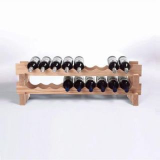 Wine Enthusiast 18 Bottle Stackable Wine Rack Kit in Natural 640 18 03
