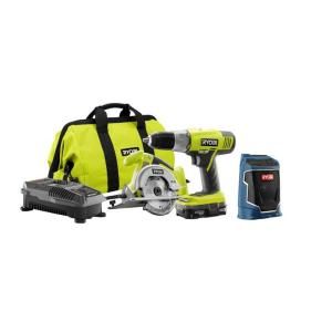 18 Volt ONE+ Lithium Ion Cordless Combo Kit with Radio RNP825 741