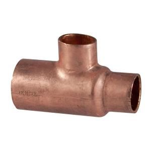 NIBCO 3/4 in. x 1/2 in. x 1/2 in. Copper Pressure Cup x Cup x Cup Tee C611HD341212