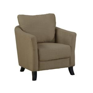 Taupe Linen Fabric Accent Chair I 8006