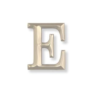 Michael Healy Solid Brushed Nickel Silver Letter E Monogram Door Knocker MHME2