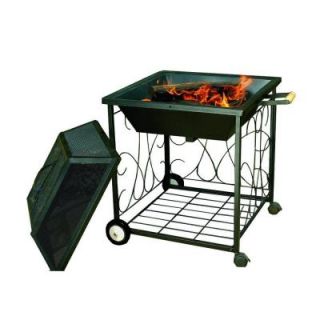 CobraCo Portable Scroll Fire Pit with Wheels DISCONTINUED FB8005