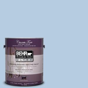 BEHR Premium Plus Ultra 1 gal. #PPU14 14 Ceiling Tinted to Crystal Waters Interior Paint 555801