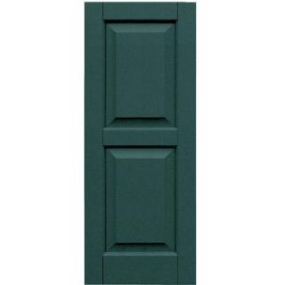 Winworks Wood Composite 15 in. x 38 in. Raised Panel Shutters Pair #633 Forest Green 51538633