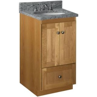 Simplicity by Strasser Shaker 18 in. W x 21 in. D x 34.5 in. H Door Style Vanity Cabinet Only in Natural Alder 01.205.2