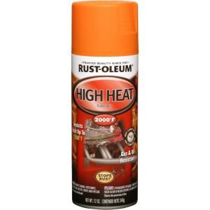 Rust Oleum Automotive 12 oz. High Heat Enamel Flat Orange Spray (6 Pack) 248905