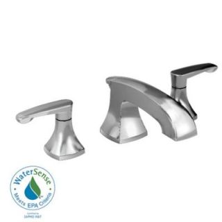 American Standard Copeland 8 in. Widespread 2 Handle Low Arc Bathroom Faucet in Satin Nickel with Metal Speed Connect Pop Up Drain 7005.801.295