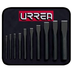 URREA 3/16 in. to 1 in. Chisel Set (10 Piece) 86D