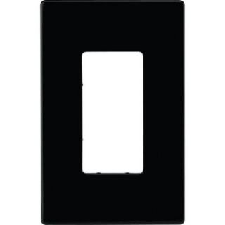Cooper Wiring Devices 1 Gang Screwless Decorator Polycarbonate Wall Plate   Black PJS26BK
