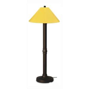Patio Living Concepts Seaside 60 in. Outdoor Bronze Floor Lamp with Buttercup Shade 43627