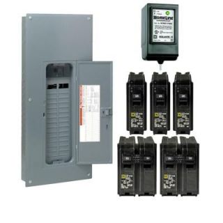 Square D by Schneider Electric Homeline 200 Amp 30 Space 40 Circuit Indoor Main Breaker Load Center Value Pack with Surge Breaker SPD HOM3040M200VPSB