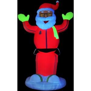 Gemmy 6 ft. Animated Inflatable Neon Dancing Santa 87563X