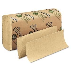 GP 9 1/5 x 9 2/5 Envision Multifold Brown Paper Towels (250/Pack) GPC 233 04