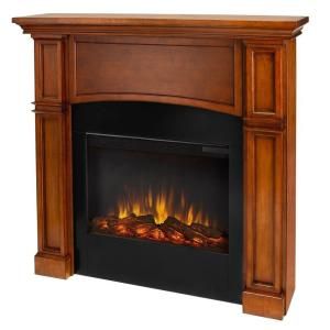 Real Flame Bradford 46 in. Slim Line Electric Fireplace in Pecan 7600E P