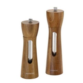 Rachael Ray Tools and Gadgets 2 Piece Acacia Salt and Pepper Grinder Set 56523
