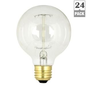 Feit Electric 60 Watt Original Incandescent G25 Light Bulb (24 Pack) BP60G25/VG/24