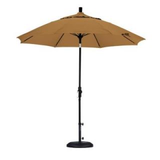 California Umbrella 9 ft. Fiberglass Collar Tilt Patio Umbrella in Straw Pacifica GSCUF908705 SA14