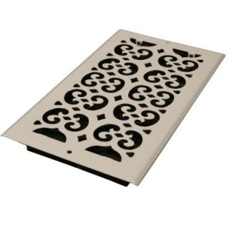 Decor Grates 6 in. x 10 in. White Steel Scroll Wall and Ceiling Register S610W WH