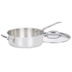 Cuisinart Chefs Classic 3.5 qt. Saute Pan with Helper Handle and Cover in Stainless 733 24H