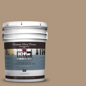 BEHR Premium Plus Ultra Home Decorators Collection 5 gal. #HDC WR14 3 Roasted Hazelnut Satin Enamel Exterior Paint 985305