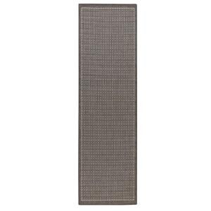 Home Decorators Collection Saddlestitch Gray and White 2 ft. 3 in. x 7 ft. 10 in. Runner 2881450270