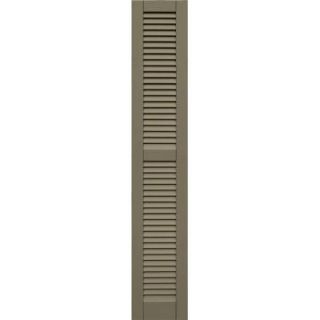 Winworks Wood Composite 12 in. x 68 in. Louvered Shutters Pair #660 Weathered Shingle 41268660