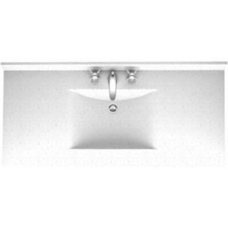 Swanstone Contour 49 in. Solid Surface Vanity Top with Basin in Arctic Granite CV2249 035