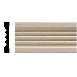 Ornamental Mouldings 3/8 in. x 2 1/4 in. x 84 in. White Hardwood Fluted Casing 1820 7FTWHW