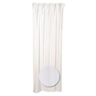 72 in. PVC/Vinyl Stall Shower Curtain Liner in White H26WW