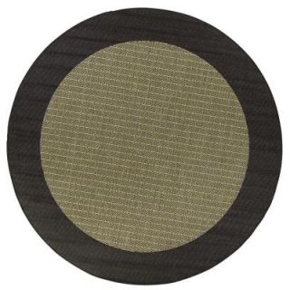 Home Decorators Collection Checkered Field Green and Black 8 ft. 6 in. Round Area Rug 2881545620