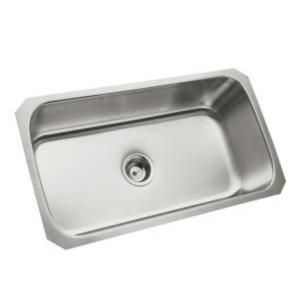 STERLING McAllister Undermount Stainless Steel 29 1/2x15 3/14x9 5/16 0 Hole Single Bowl Kitchen Sink 11600 NA