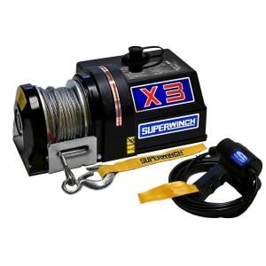 Superwinch X3 Series 12 Volt DC Utility Winch with Hawse Fairlead and 15 ft. Remote 1301