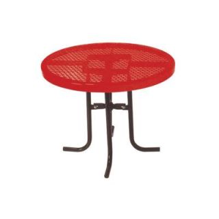 Ultra Play 36 in. Diamond Red Commercial Park Low Round Portable Table PBK361L RDVR