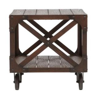 Home Decorators Collection 30 in. Grey Vernon Patio Side Table 0837300270