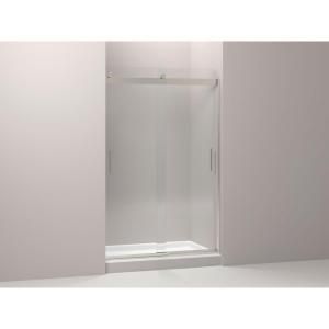KOHLER Levity 47 5/8 in. x 74 in. Frameless Bypass Shower Door with Crystal Clear Glass in Nickel 706010 L NX