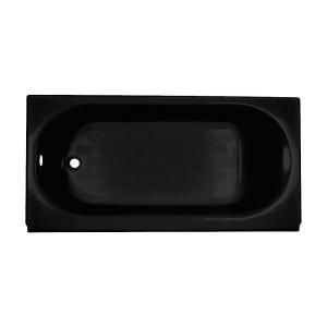 American Standard Princeton 5 ft. Left Drain Americast Bathtub with Integral Apron and Luxury Ledge in Black DISCONTINUED 2394.202IPB.178