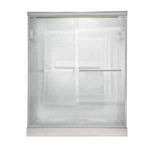 American Standard Euro 48 in. W x 65.5 in. H Frameless Bypass Shower Door in Silver with Clear Glass AM00345.400.213